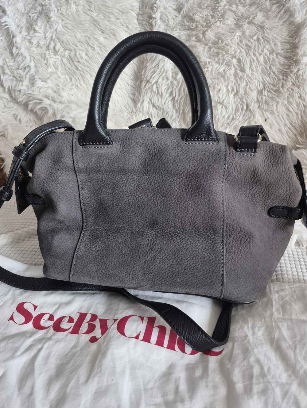 SEE BY CHLOE Suede KAY 2-Way Shoulder Bag - Picture 2 of 16